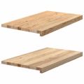 vidaXL Okenný parapet 2 ks 70x40x2 cm neošetrený dubový masív