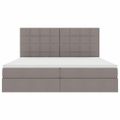 vidaXL Postel s úložným prostorem a matrací Sivohnedá 200 x 200 cm