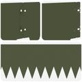vidaXL Obrubník trávnika 10 ks 103 x 20 cm Oceľ Olivovo zelená