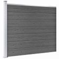 vidaXL Sada plotových panelov WPC 526x146 cm čierna