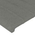 vidaXL Čelo postele s LED tmavosivé 103x16x118/128 cm látka