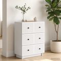 vidaXL Zásuvkový kabinet Biela 66 x 34,5 x 90 cm Kompozitné drevo