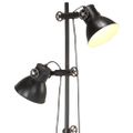 vidaXL Stojanová lampa s 2 podstavcami čierna E27 liatina železa