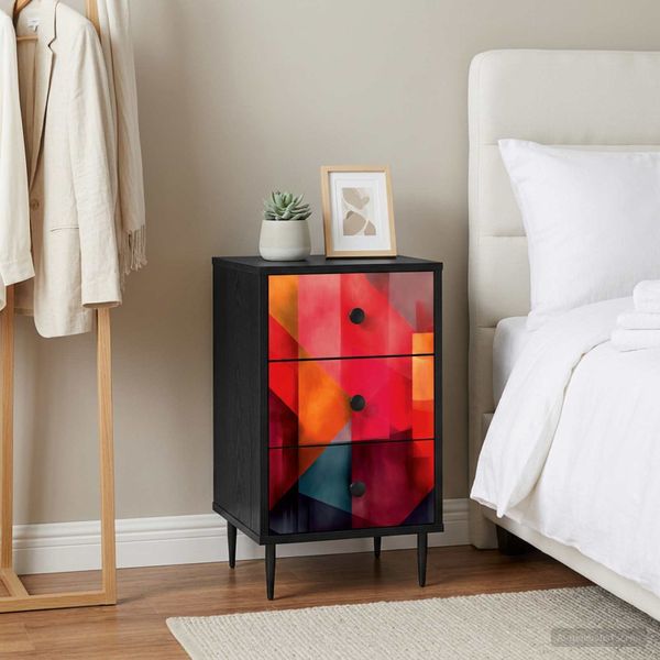 vidaXL Nočný stolík HEESCH 2 ks Čierny dub 36 x 33 x 61 cm