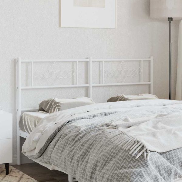 vidaXL Kovové náhradné čelo postele biele 120 cm