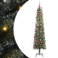 vidaXL Umelý vianočný stromček Zelená 210 cm PVC, plast a oceľ