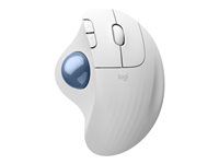 Guľový ovládač - ergonomický - optický - 5 tlačidiel - bezdrôtový - Bluetooth, 2,4 GHz - USB prijímač Logitech Logi Bolt - krémová