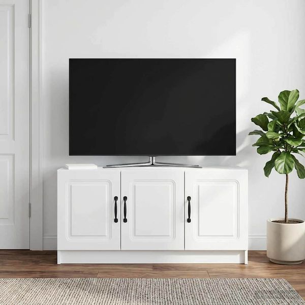 vidaXL TV skrinka Biela 99 x 34,5 x 47 cm Kompozitné drevo