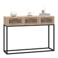 vidaXL Konzolový stolík 105x30x75 cm spracované drevo a železo