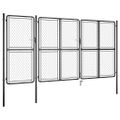 vidaXL Záhradná brána z ocele 400x150 cm antracitová