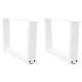 vidaXL Nohy konferenčného stolíka v tvare V, 2 ks, biele, 60 x (30-31,3) cm, oceľové