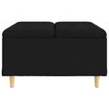 vidaXL Ottoman s Úložným Priestorom Čierny 80 x 80 x 45 cm látka