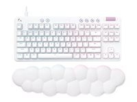 Klávesnica - bez numerickej klávesnice - podsvietenie - USB - AZERTY - francúzska - klávesový spínač: Linear - biela