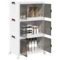 vidaXL stohovateľný úložný box kolesami 3vrstvový 75L 64x39,5x110,5 cm
