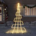 vidaXL LED Vianočný stromček so zemnými kolíkmi Teplá biela 511 cm Kov