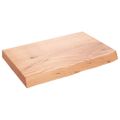 vidaXL Stolová doska bledohnedá 60x40x(2-6) cm ošetrený masívny dub