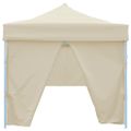vidaXL Skladací párty stan s 8 bočnými stenami 870x291x315 cm krémový