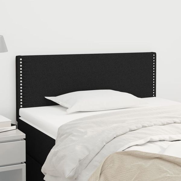 vidaXL Čelo postele čierne 100x5x78/88 cm látka