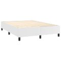 vidaXL Boxspring posteľ s matracom a LED biela 140x190 cm umelá koža