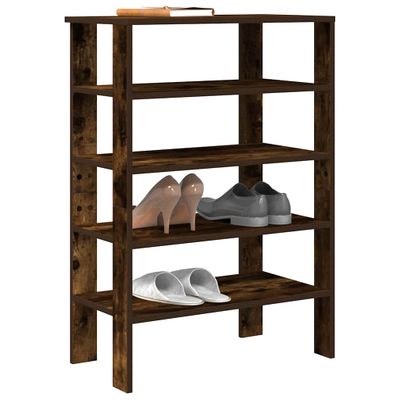 vidaXL Regál na topánky dymový dub 61x32x87,5 cm spracované drevo