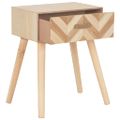 vidaXL Nočný stolík so zásuvkou 44x30x58 cm masívne drevo
