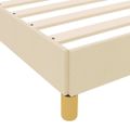 vidaXL Posteľ s pružinovým rámom s matracmi Krémová 100 x 200 cm látka