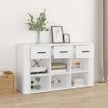 vidaXL Komoda biela 100x30x59,5 cm spracované drevo