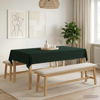 vidaXL Uterák na stôl Obdĺžnikový Tmavozelená 110 x 160 cm