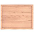vidaXL Nástenná polica bledohnedá 80x60x(2-6) cm ošetrený masívny dub