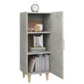 vidaXL Komoda betónovo sivá 34,5x34x90 cm spracované drevo
