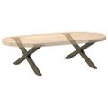 vidaXL Nohy konferenčného stolíka v tvare X, 2 ks, prírodná oceľ, 70 x (30-31) cm, oceľ