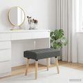 vidaXL Pruhovo prešitá lavica Tmavosivá 60 x 40 x 45 cm Látka