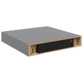 vidaXL Plávajúce nástenné police 4 ks, sivé 23x23,5x3,8 cm, MDF