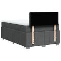 vidaXL Boxspring posteľ s matracom, tmavosivá 120x190 cm, látka