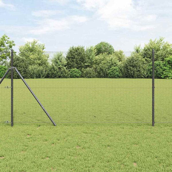 vidaXL Zvarený drôtený plot 5000 x 140 cm Sivá