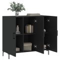 vidaXL Komoda čierna 90x34x80 cm kompozitné drevo
