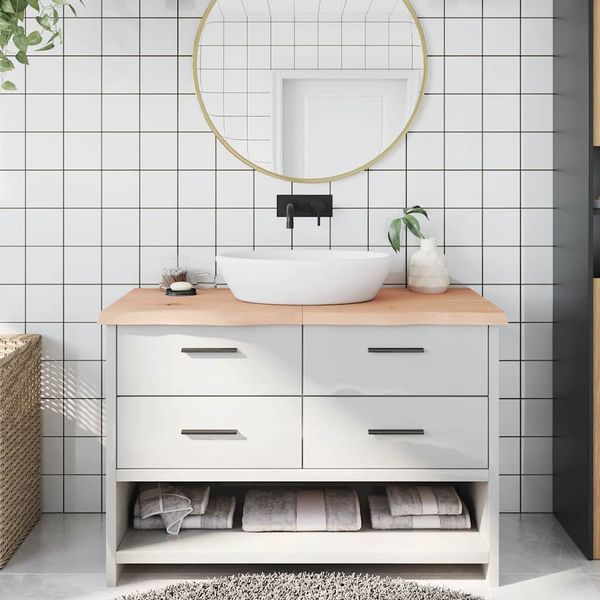 vidaXL Kúpeľňová doska 120x60x(2-4) cm neošetrený masív