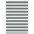vidaXL Zebra roleta tmavošedá 110x150 cm šírka látky 105,9cm polyester