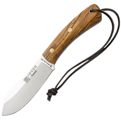 JOKER CO136 NESSMUK bushcraft nôž 11 cm, Satin, olivové drevo, kožené puzdro