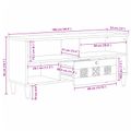 vidaXL TV skrinka Prírodná 100 x 33 x 46 cm Masívne mango drevo