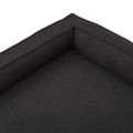 vidaXL Ergonomický matrac pre psa 60x42 cm ľanový vzhľad flís čierny