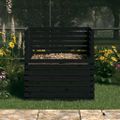 vidaXL Kompostér čierny 100x100x102 cm masívne borovicové drevo