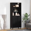 vidaXL Highboard 2 ks Čierny dub 69,5 x 34 x 180 cm