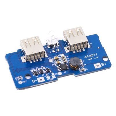 Napájací modul, step-up menič 5V + nabíjačka Li-Ion