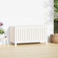 vidaXL Záhradný úložný box biely 115x49x60 cm masívna borovica