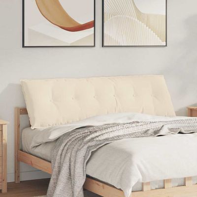 vidaXL Poduška na chrbát Béžová 160 x 50 cm Mikrovlákno
