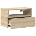vidaXL Nástenný nočný stolík dub sonoma 45x26x28,5 cm