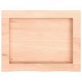 vidaXL Nástenná polica 40x30x(2-4) cm neošetrený dubový masív