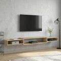 vidaXL Nástenný TV kabinet Nástenná montáž Dub sonoma 220 x 28 x 21 cm