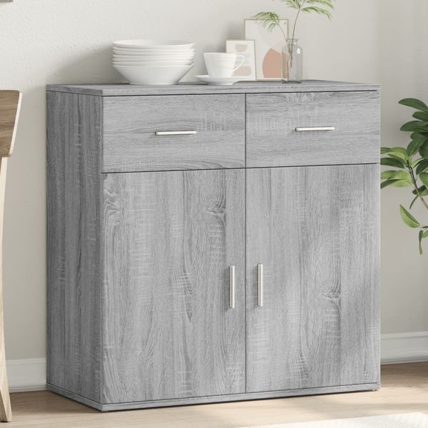 vidaXL Komoda, sivá sonoma 79x38x80 cm, kompozitné drevo